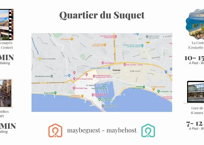 Appart fonctionnel - 4 Pers - Cannes Suquet-Clemenceau